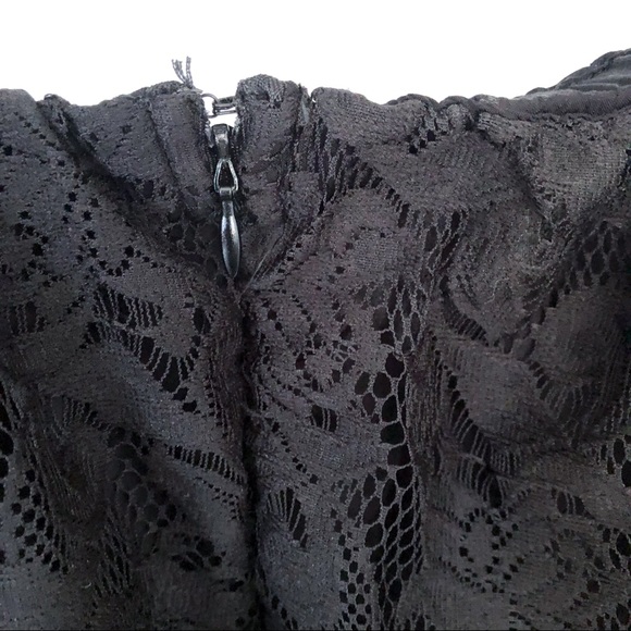 Forever 21 off-shoulder black lace mini dress M - Picture 3 of 6